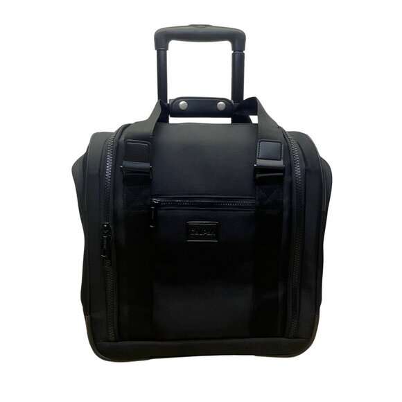 Calpak Unisex Black Nylon Rolling With Telescopic Handle Underseat Carry-On Bag - Picture 1 of 13